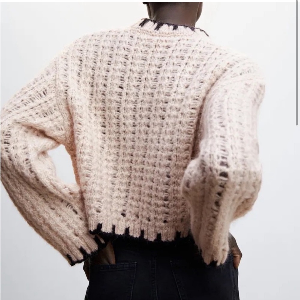 Mango MNG | Contrast Trim Wool Blend Sweater New with Tags! - Picture 5 of 9